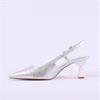 Una Healy Its Funky Pointed Slingback - Silver